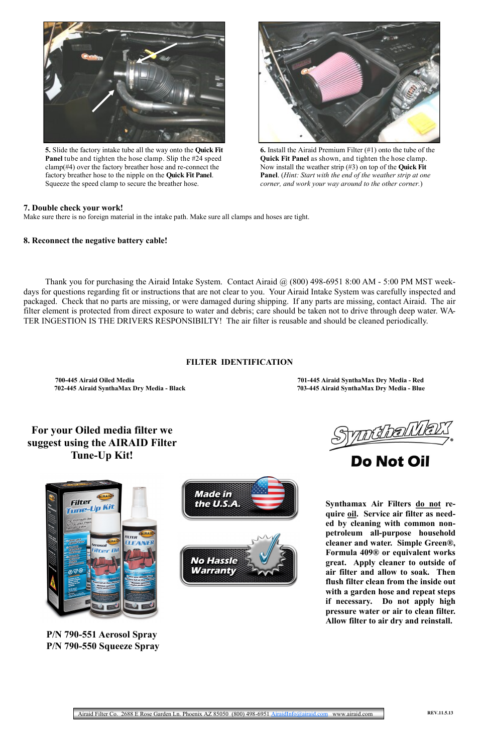 Airaid 300-192 User Manual | Page 2 / 2