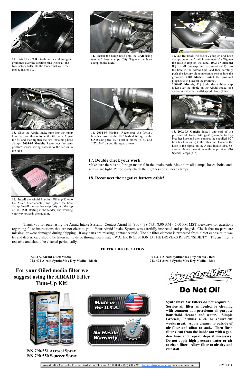 Airaid 300-224 User Manual | Page 2 / 2