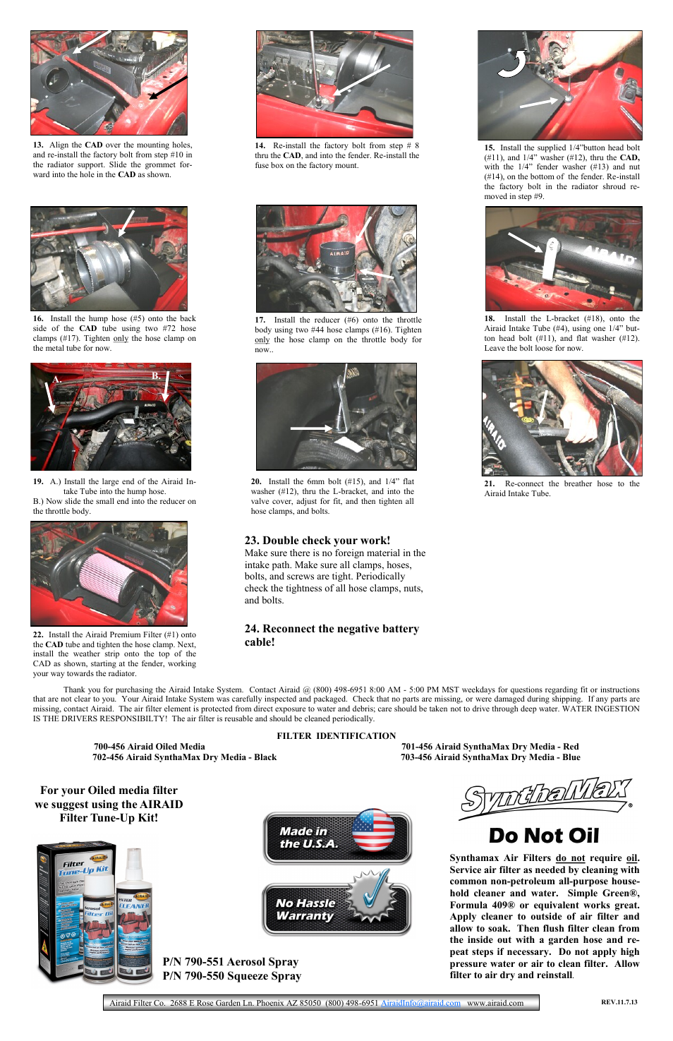 Airaid 310-164 User Manual | Page 2 / 2