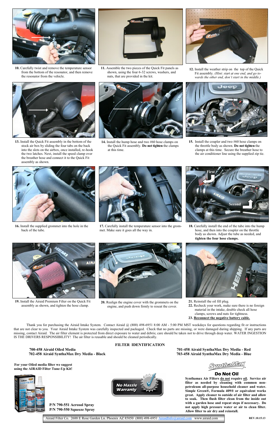 Airaid 310-178 User Manual | Page 2 / 2