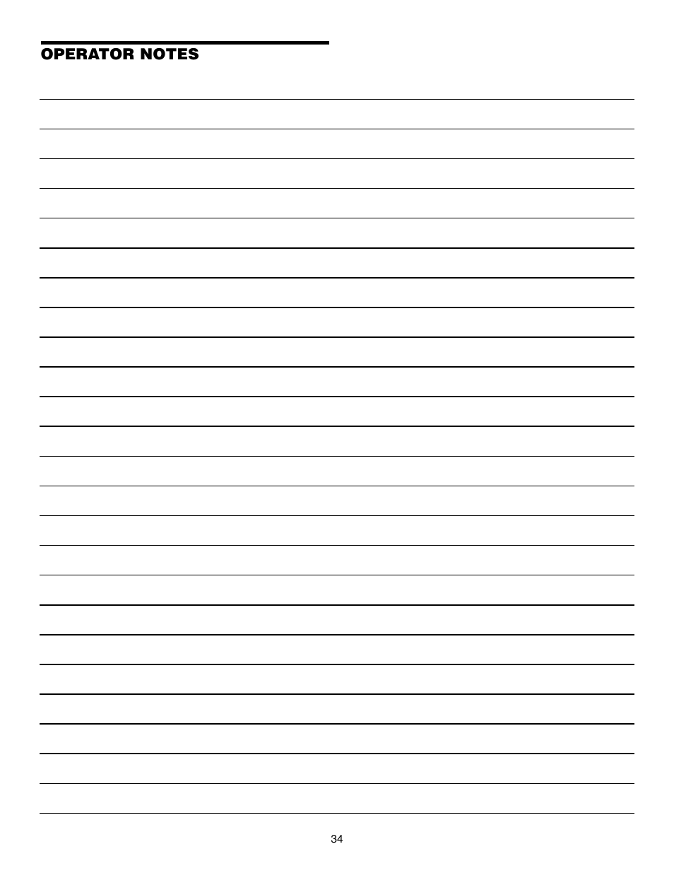 Operator notes | Chamberlain 3800E User Manual | Page 34 / 72