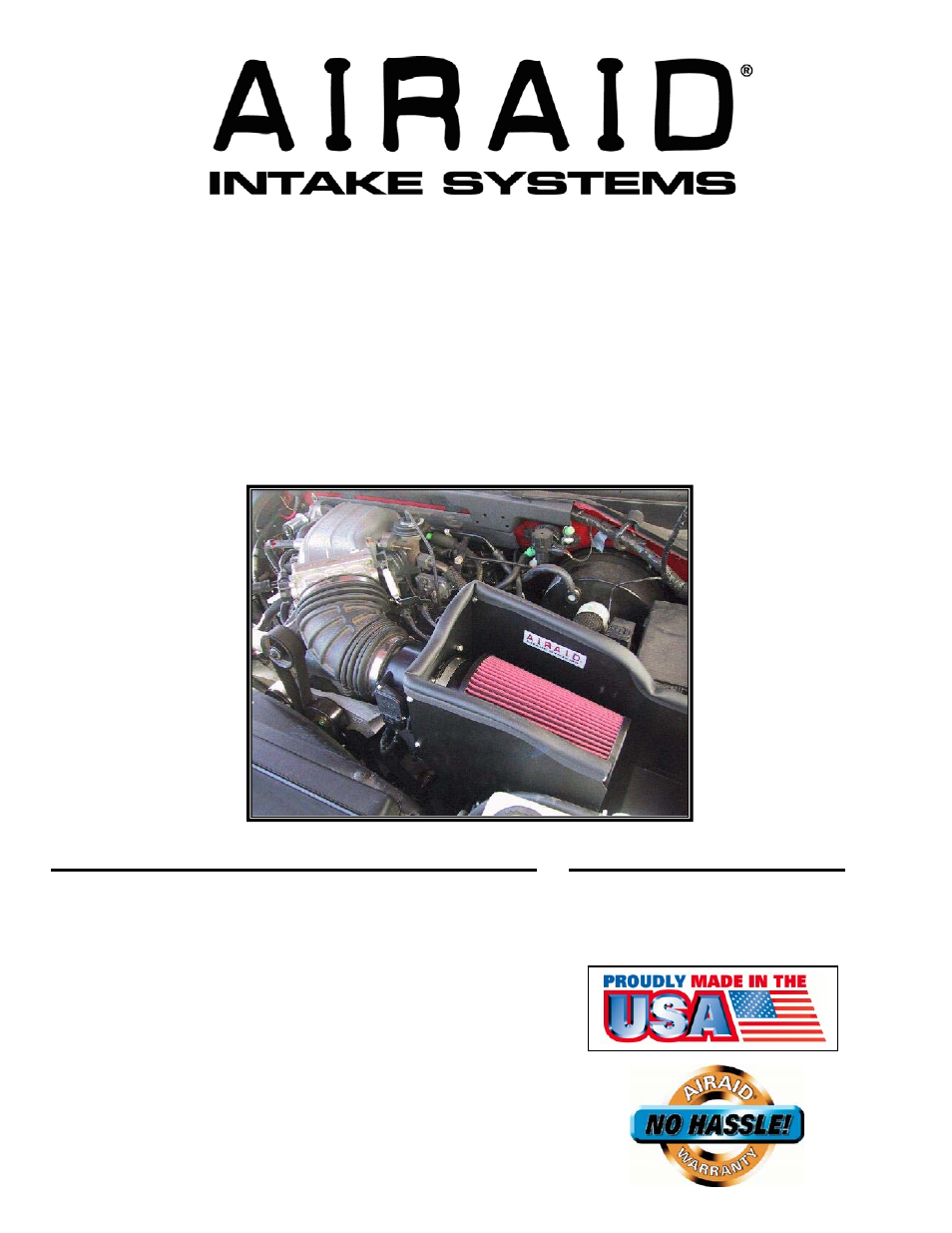 Airaid 400-124 User Manual | 2 pages
