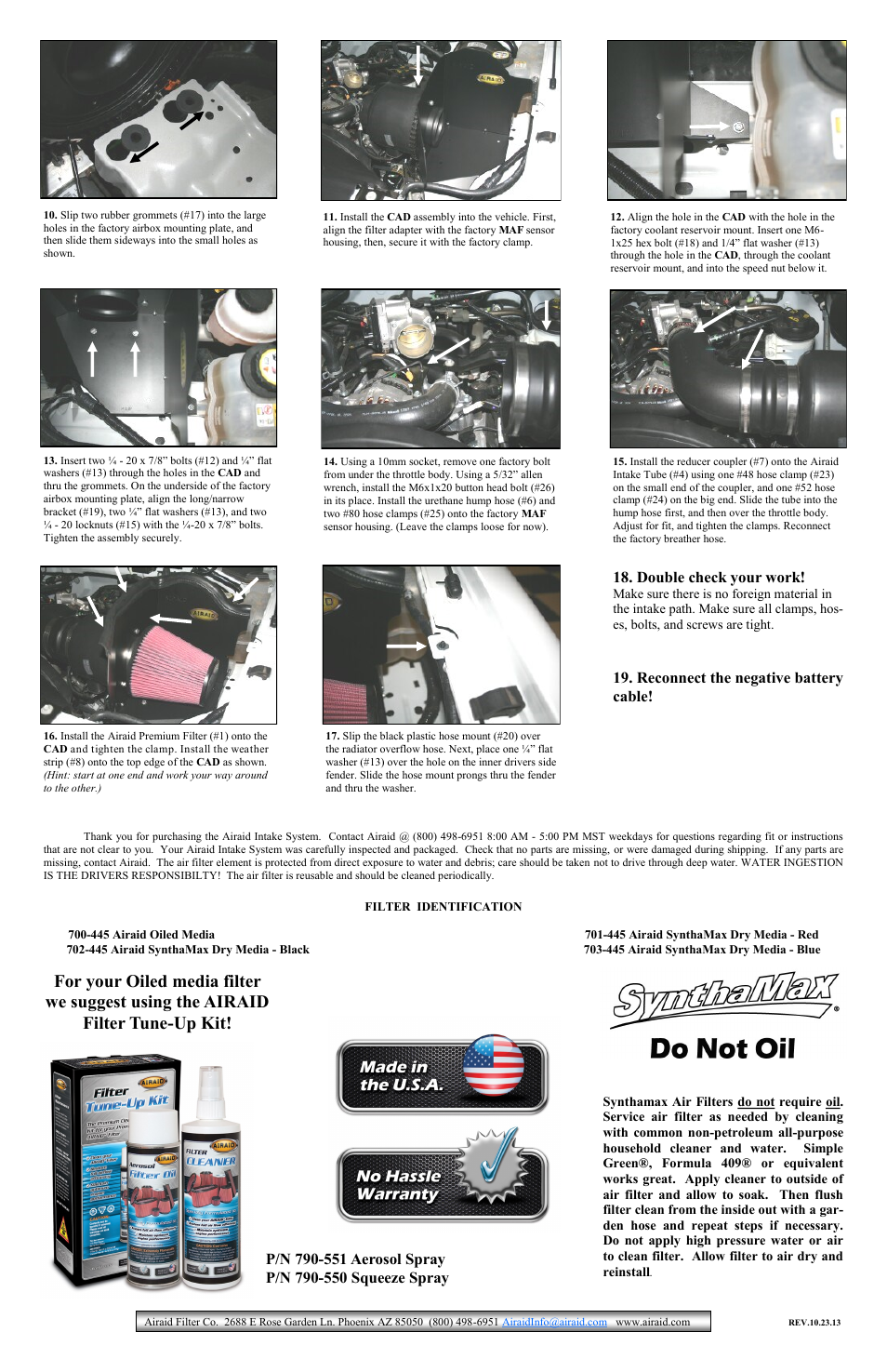 Airaid 400-217 User Manual | Page 2 / 2