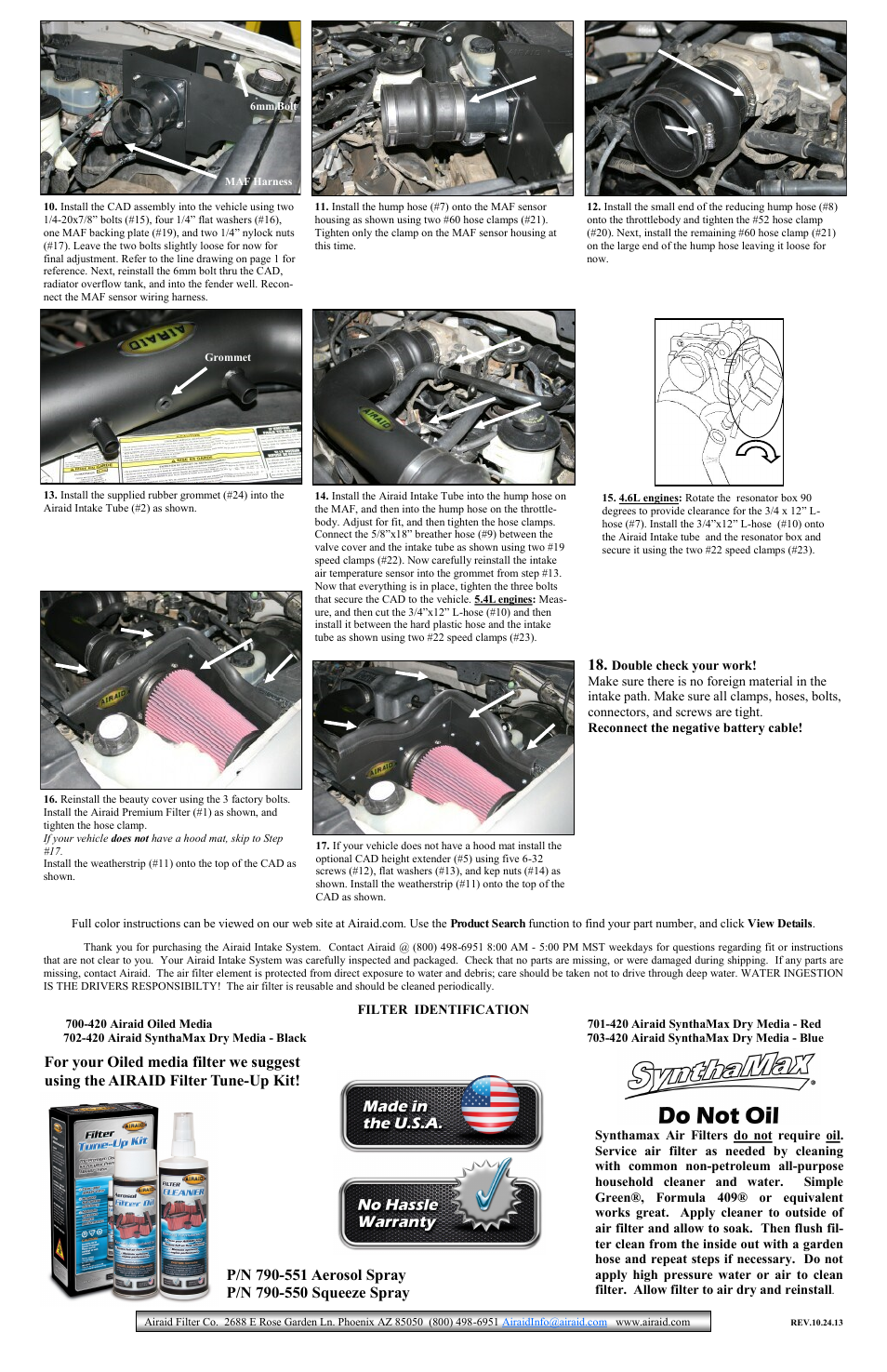 Airaid 400-249 User Manual | Page 2 / 2