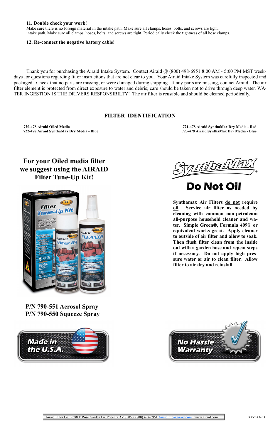 Airaid 400-257 User Manual | Page 2 / 2