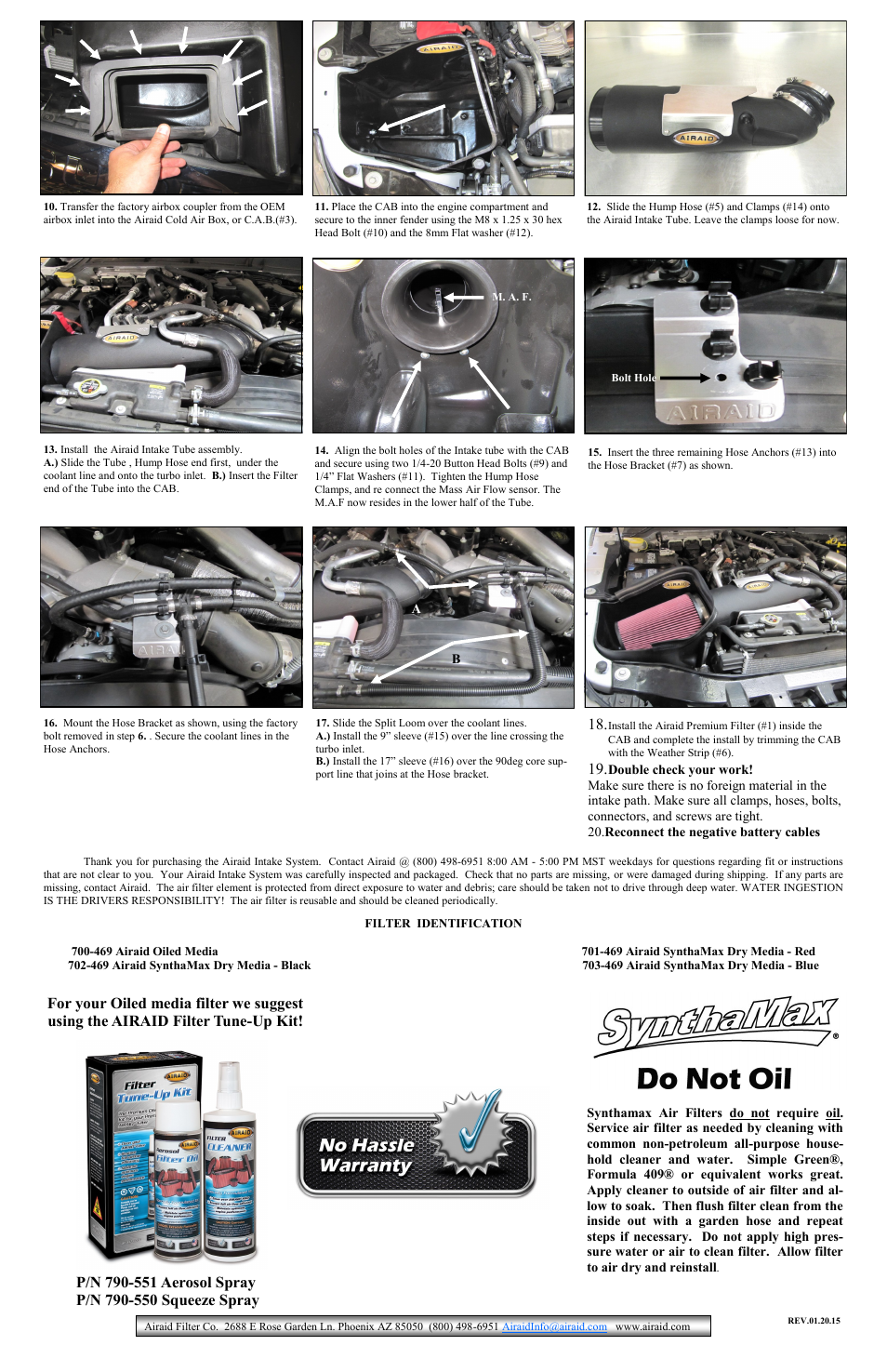 Airaid 400-278 User Manual | Page 2 / 2