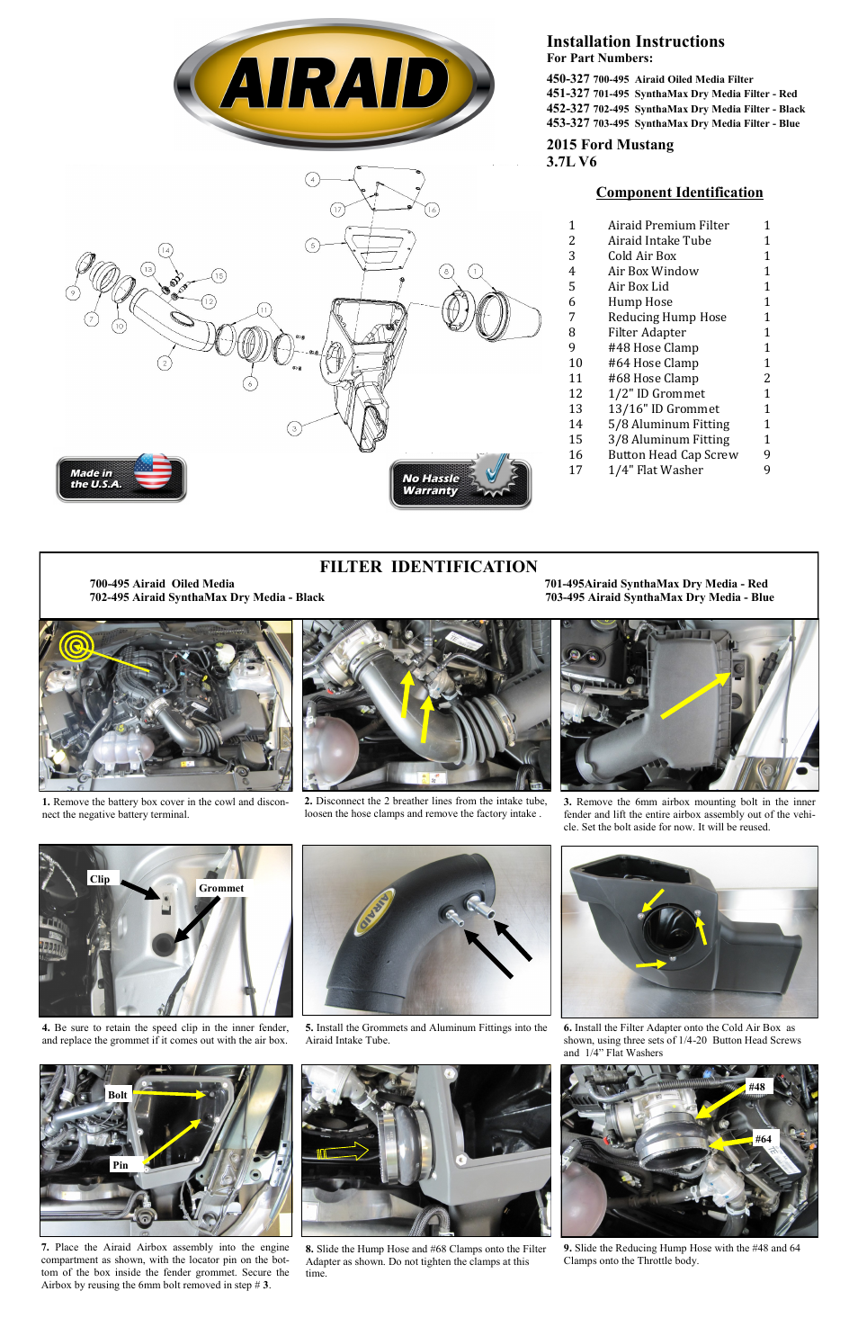 Airaid 450-327 User Manual | 2 pages