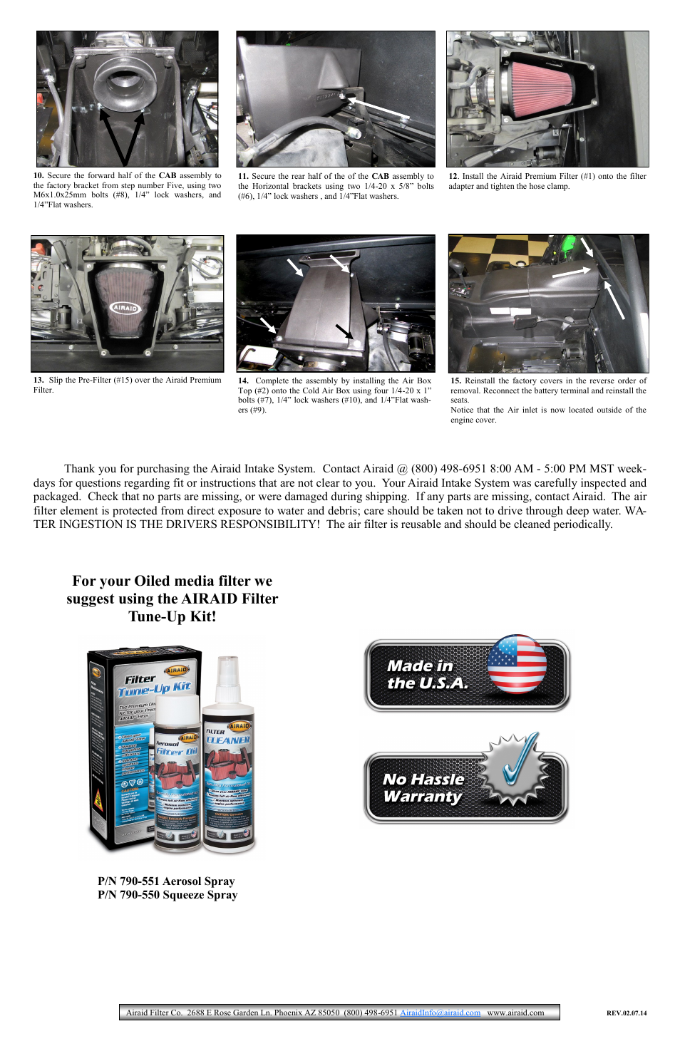 Airaid 883-274 User Manual | Page 2 / 2