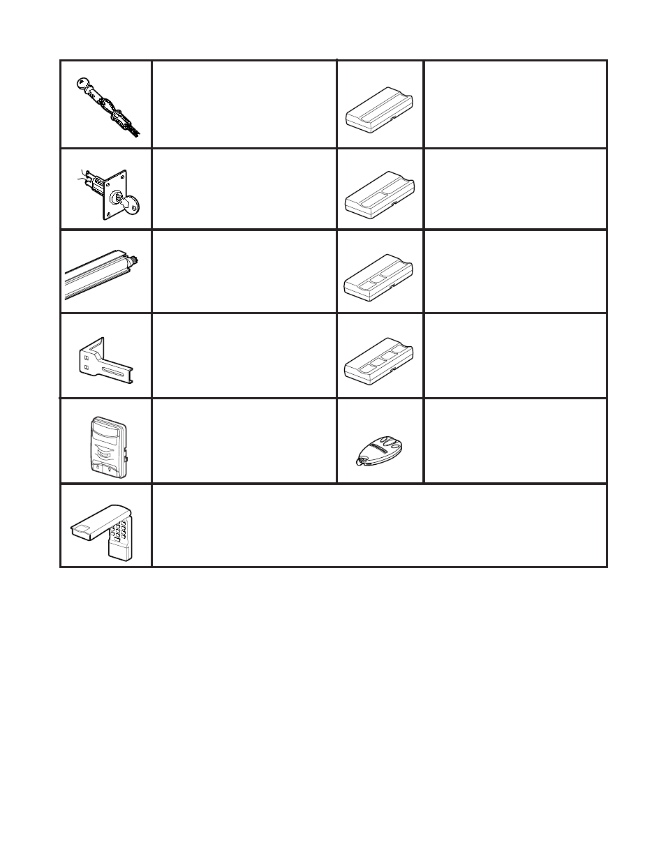 Accessories available for your opener | Chamberlain 2000SDC-R User Manual | Page 34 / 36