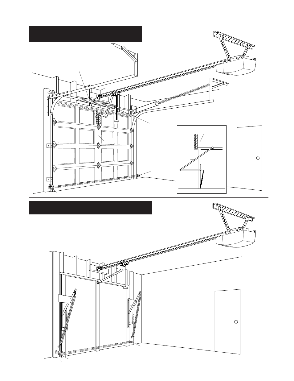 One-piece door without track installation | Chamberlain 2000SDC-R User Manual | Page 5 / 36