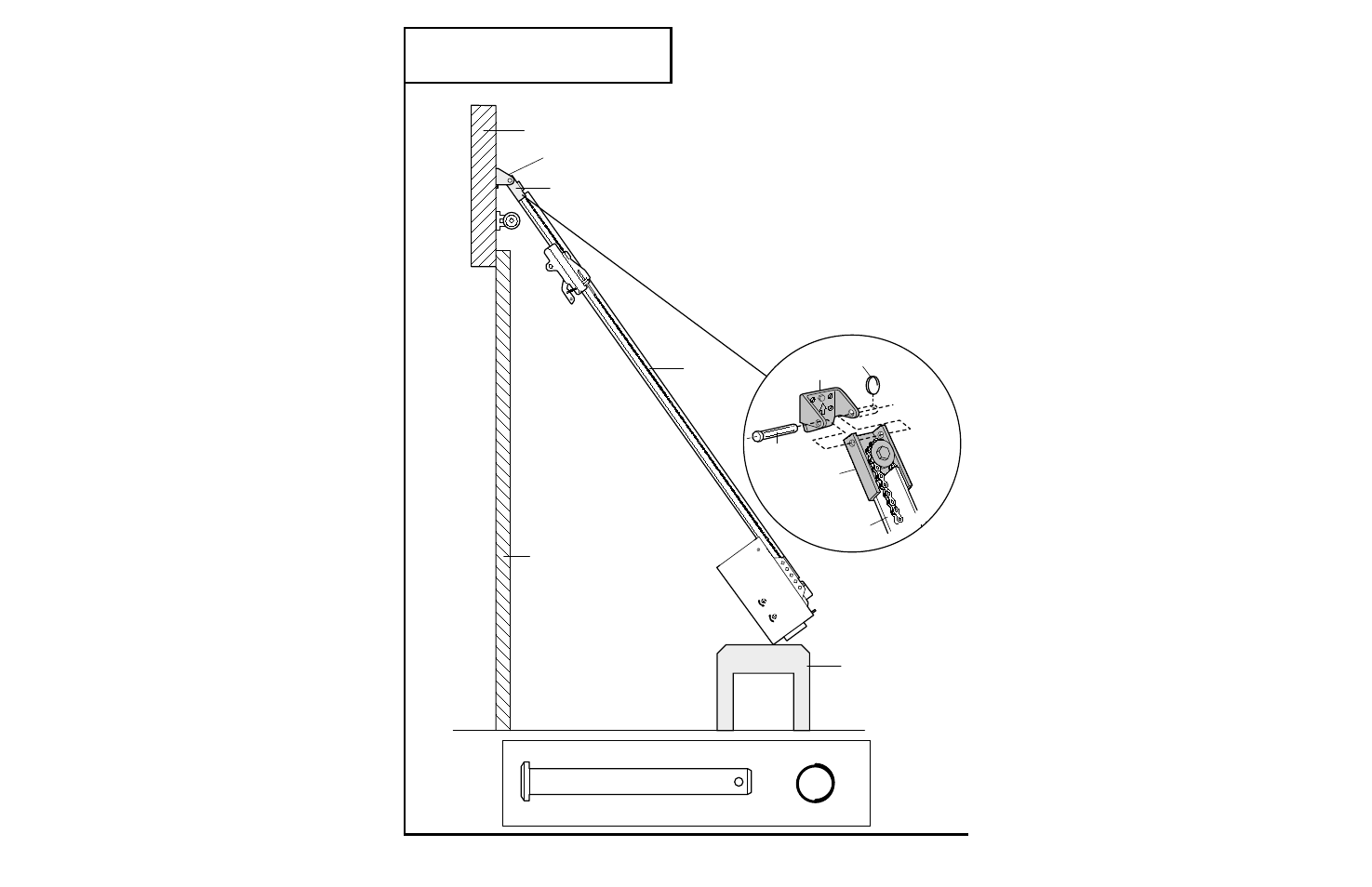 3) attach the t-rail to the header bracket, Installation step 3, Attach the t-rail to the header bracket | Hardware shown actual size | Chamberlain 1200 User Manual | Page 15 / 40