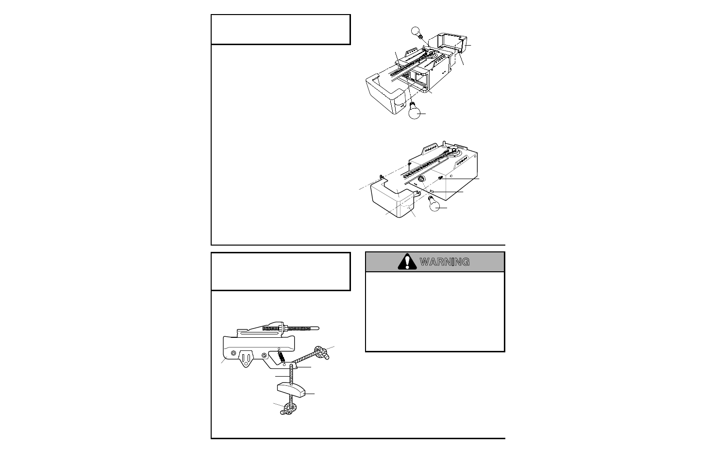 7) install the light(s) and the lens(es), Install the light(s), Install the lenses | Install the lens, 8) attach the manual release rope and handle, Warning, Installation step 7, Installation step 8, Install the light(s) and the lens(es), Attach the manual release rope and handle | Chamberlain 1200 User Manual | Page 19 / 40