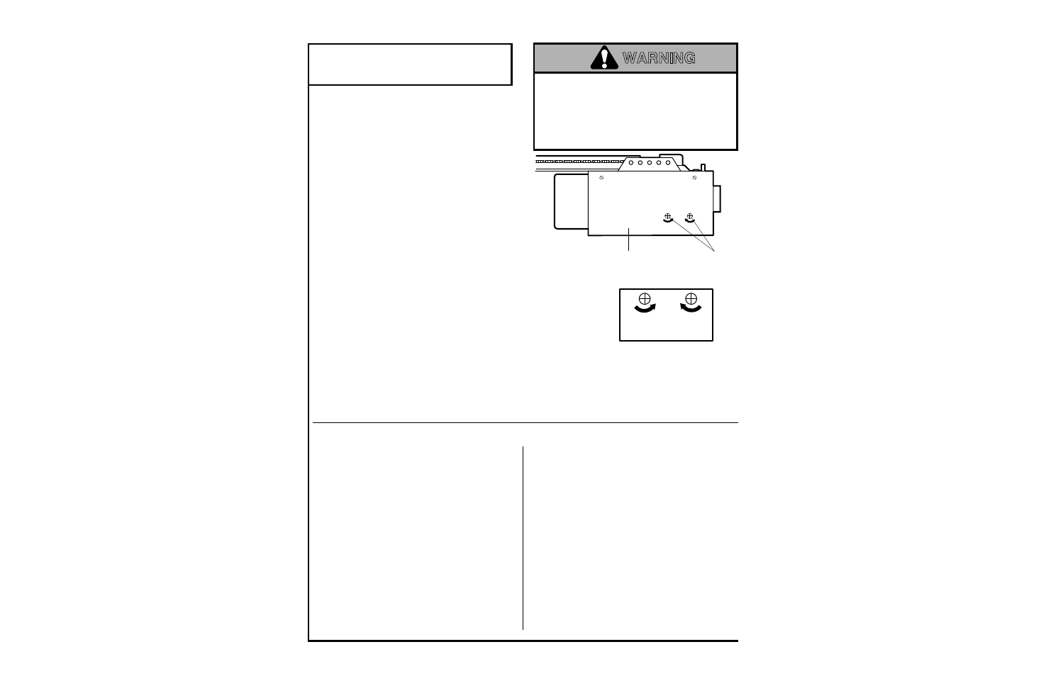Adjustment section, 1) adjust up and down limits, How and when to adjust the limits | Warning, Adjustment step 1, Adjust the up and down limits | Chamberlain 1200 User Manual | Page 28 / 40