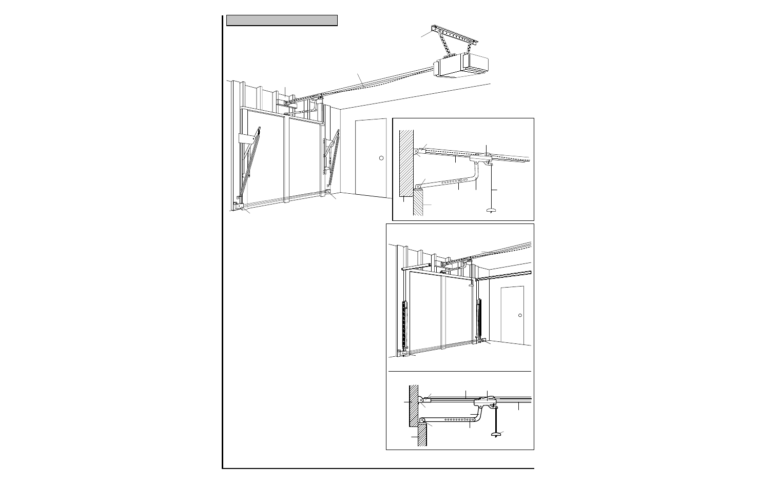 One-piece door installation, One-piece door with track, Closed position | Chamberlain 1200 User Manual | Page 5 / 40