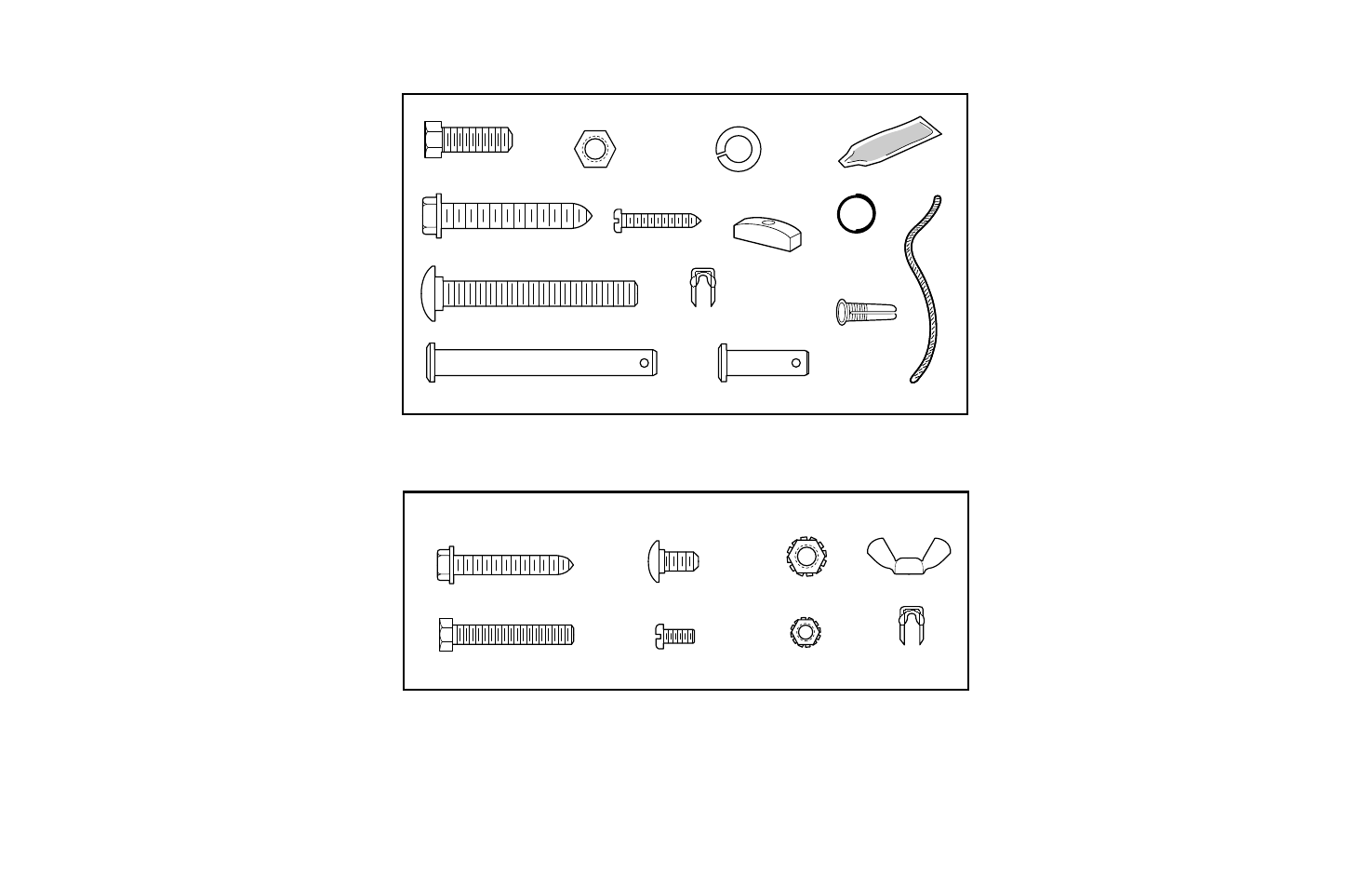 Installation hardware kit, Safety reversing sensor installation hardware kit | Chamberlain 1200 User Manual | Page 7 / 40