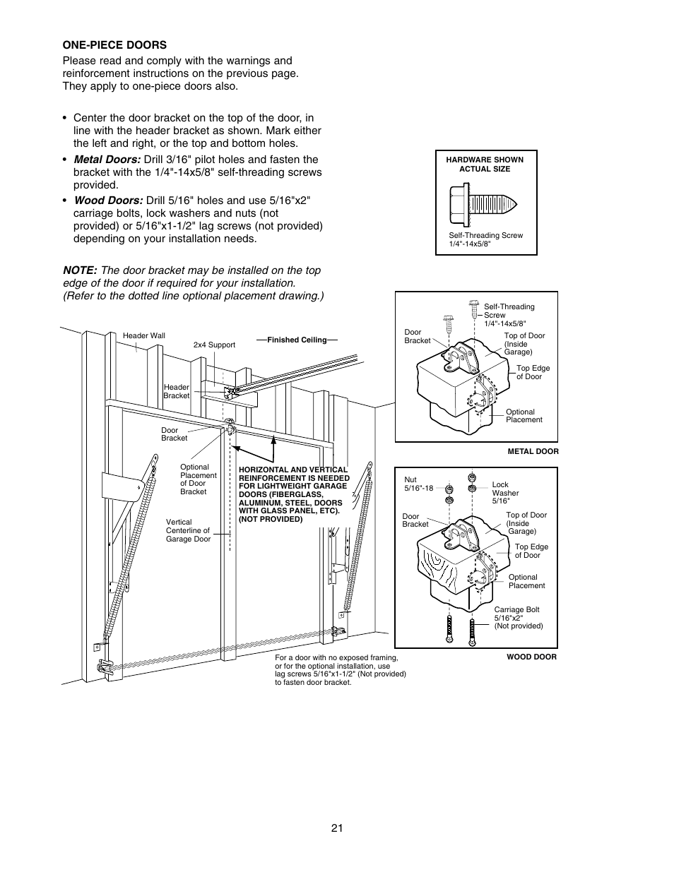Install the door control | Chamberlain 2110 1/3 HP User Manual | Page 21 / 36