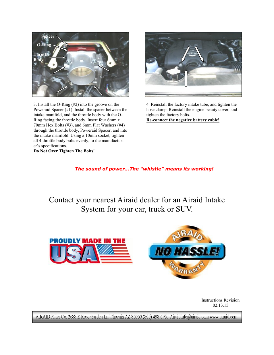 Airaid 520-538 User Manual | Page 2 / 2