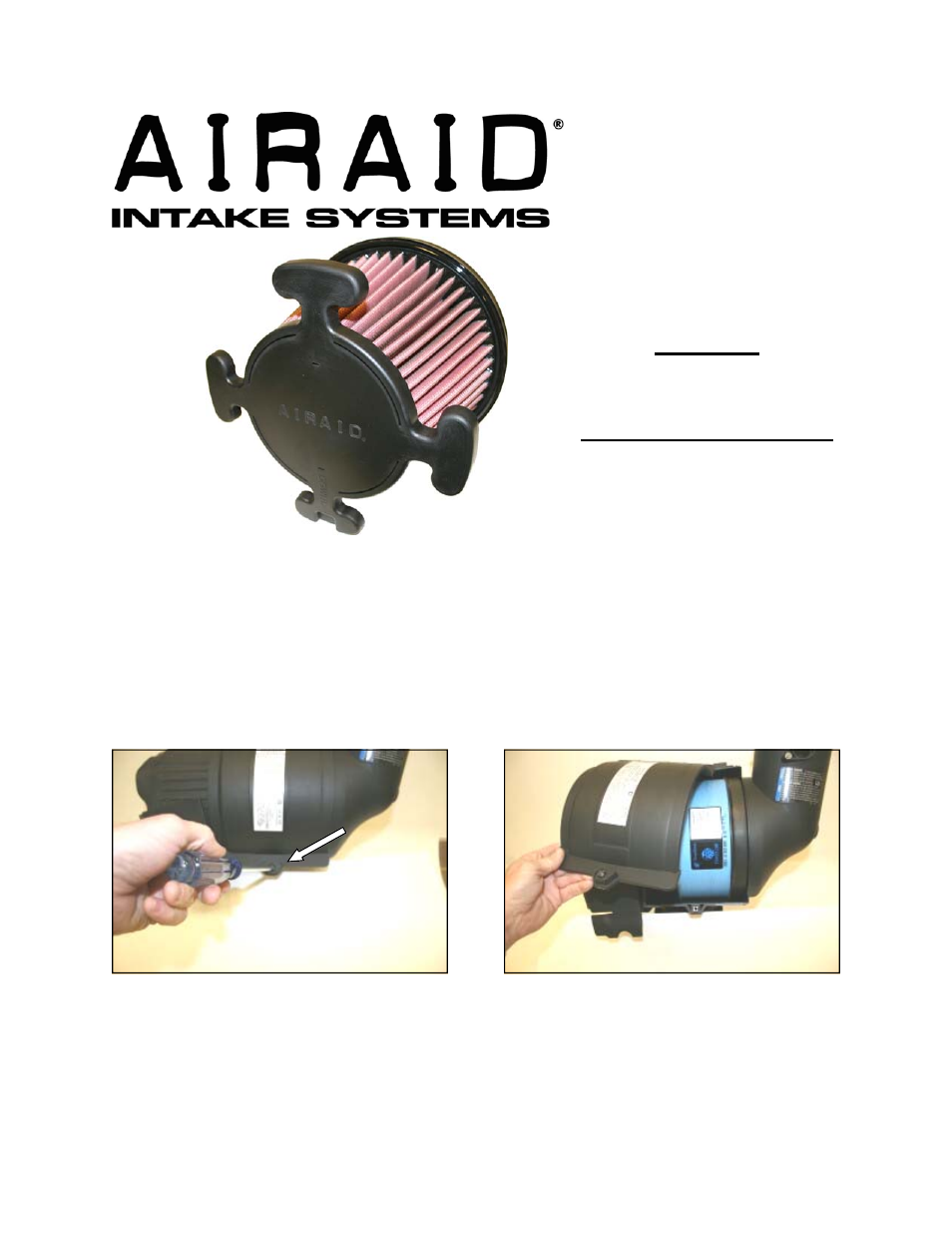 Airaid 860-161 User Manual | 2 pages