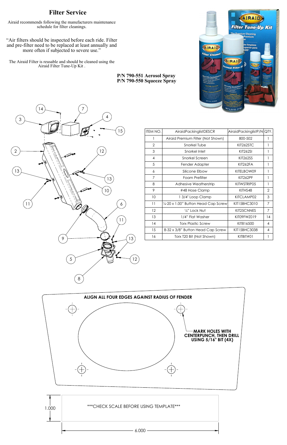 Sheet1, Drawing view1, Drawing view2 | Filter service | Airaid 883-262 User Manual | Page 3 / 3