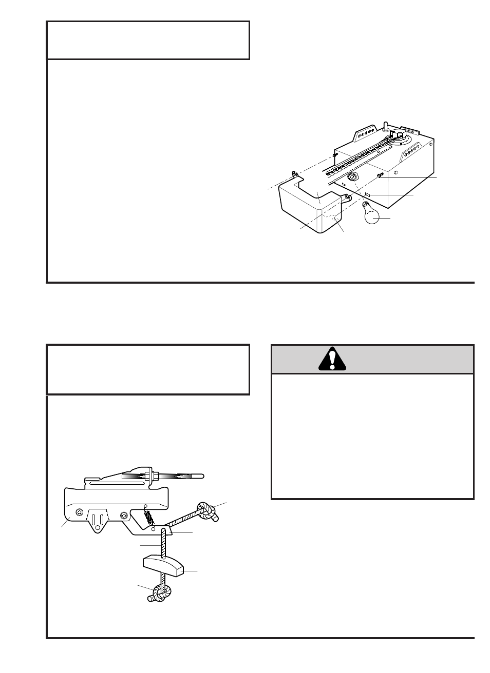 Install light/lens, Attach manual release rope/handle, Warning | Installation step 8, Installation step 7, Attach the manual release rope and handle, Install the light and the lens, Install the light, Install the lens | Chamberlain 985 User Manual | Page 15 / 36