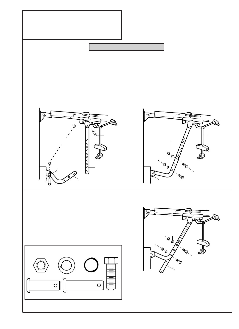 Connect door arm to trolley, Sectional doors, Installation step 12 | Chamberlain 985 User Manual | Page 22 / 36