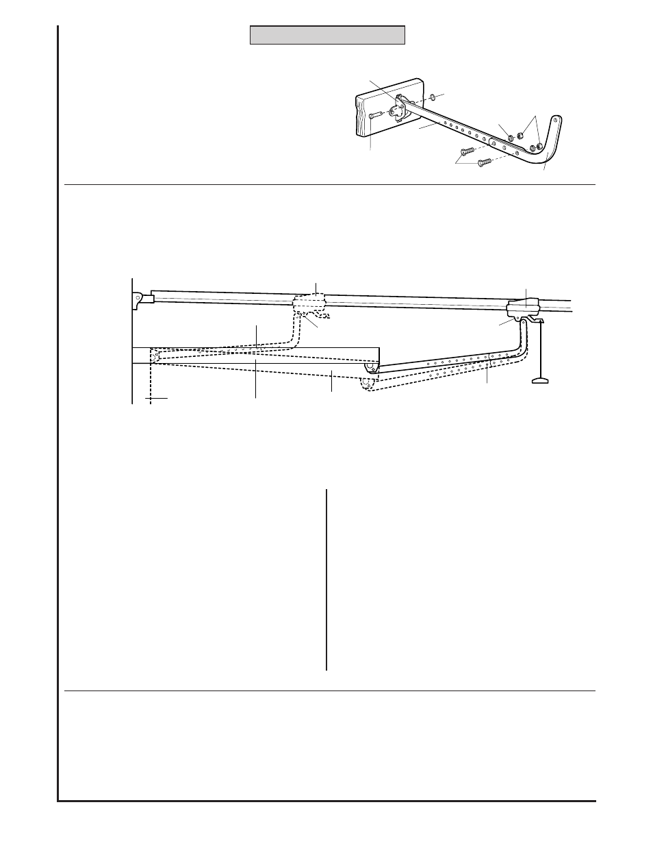 One-piece doors, Can/doorarmtotrolley 1 c all one-piece doors, Adjustment procedures for one-piece doors | Chamberlain 985 User Manual | Page 23 / 36