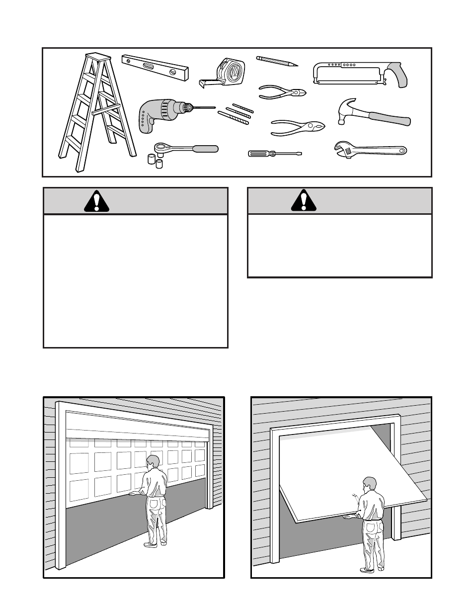 You'll need tools, Caution, Caution warning | Chamberlain 985 User Manual | Page 3 / 36