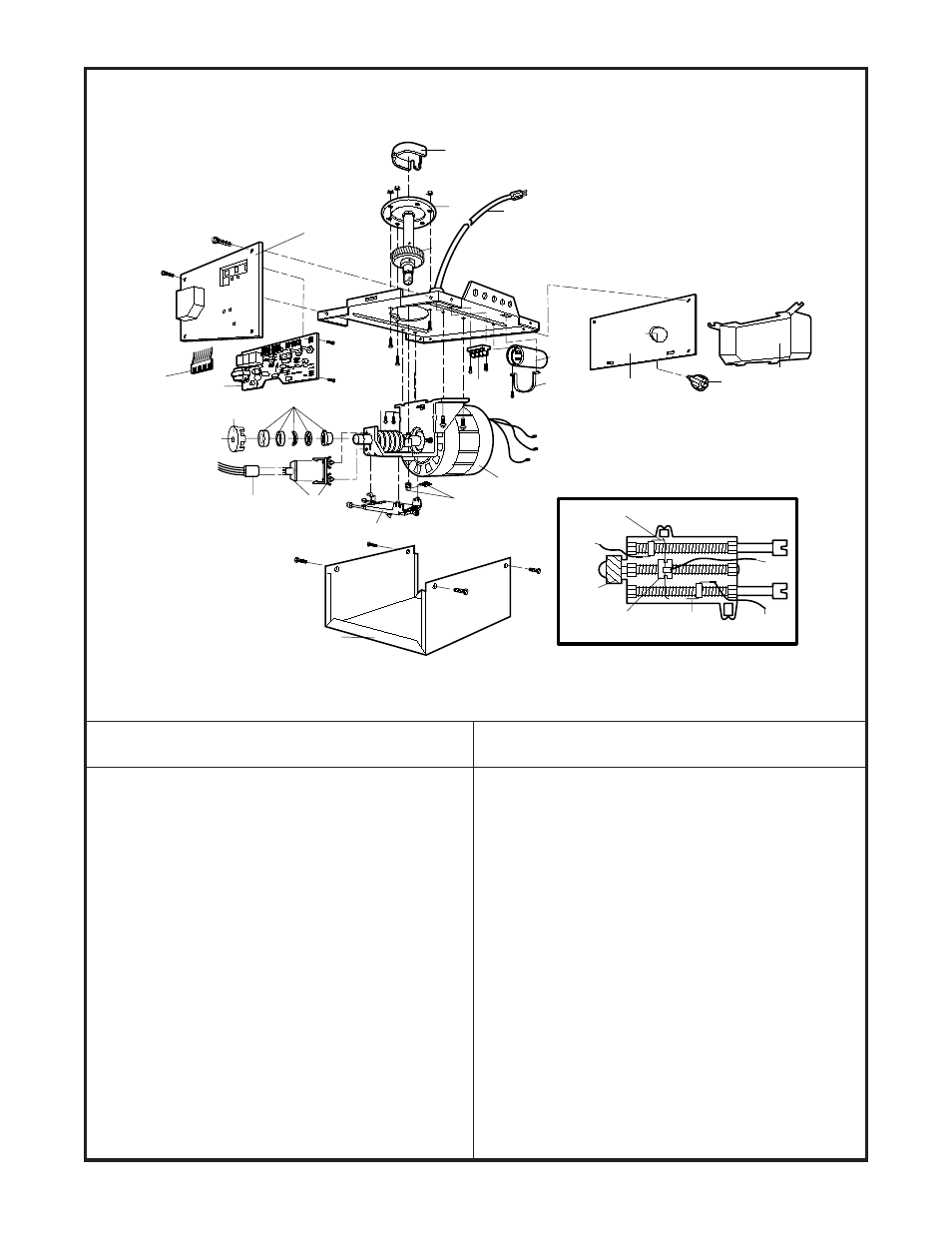Opener assembly parts, Repair parts | Chamberlain 985 User Manual | Page 33 / 36