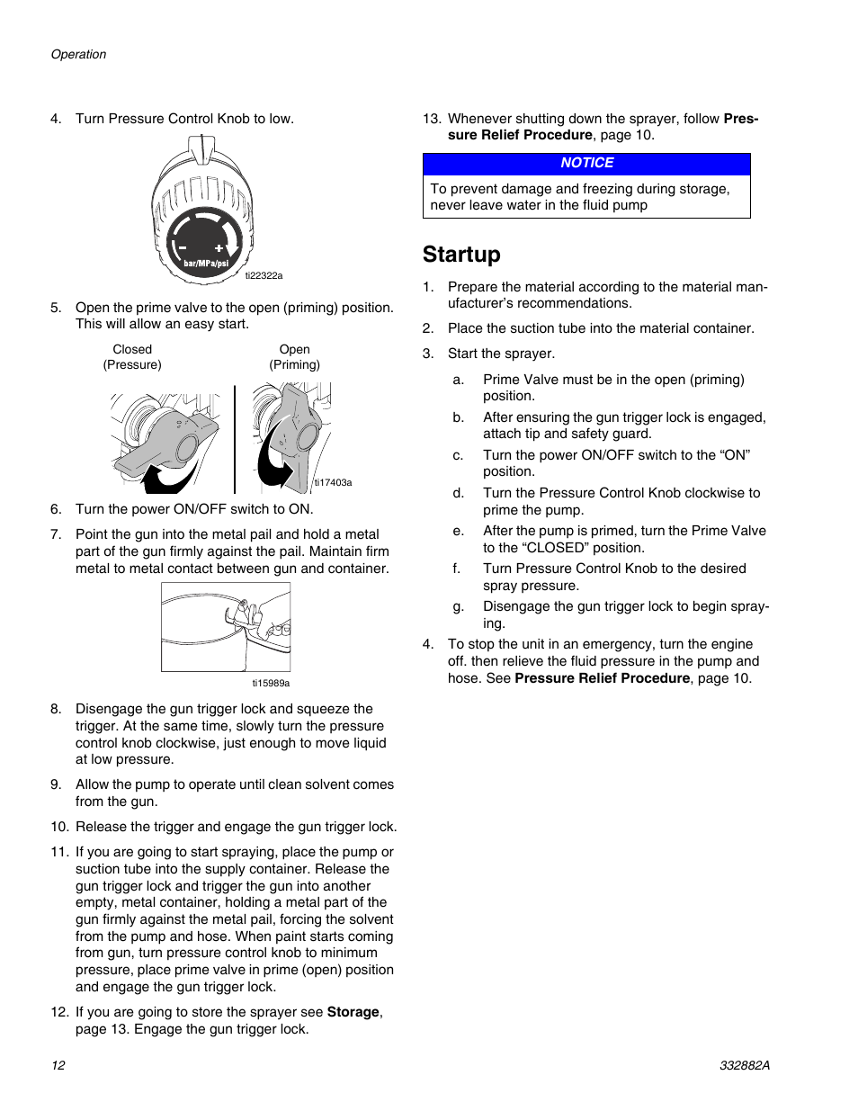 Startup | AIRLESSCO MP400 User Manual | Page 12 / 32