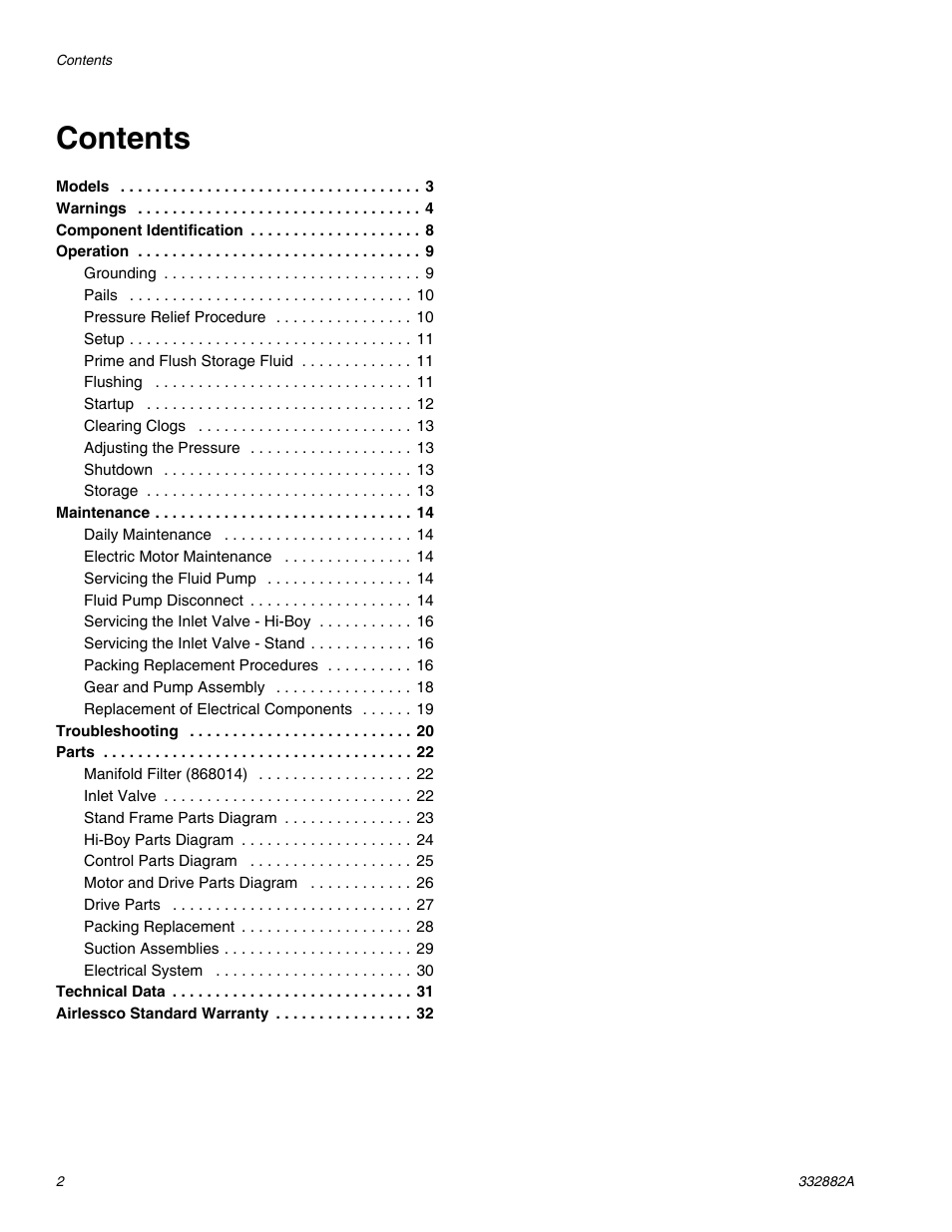 AIRLESSCO MP400 User Manual | Page 2 / 32