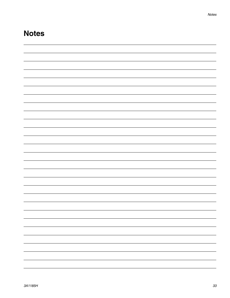 Notes | AIRLESSCO LP500 User Manual | Page 33 / 34