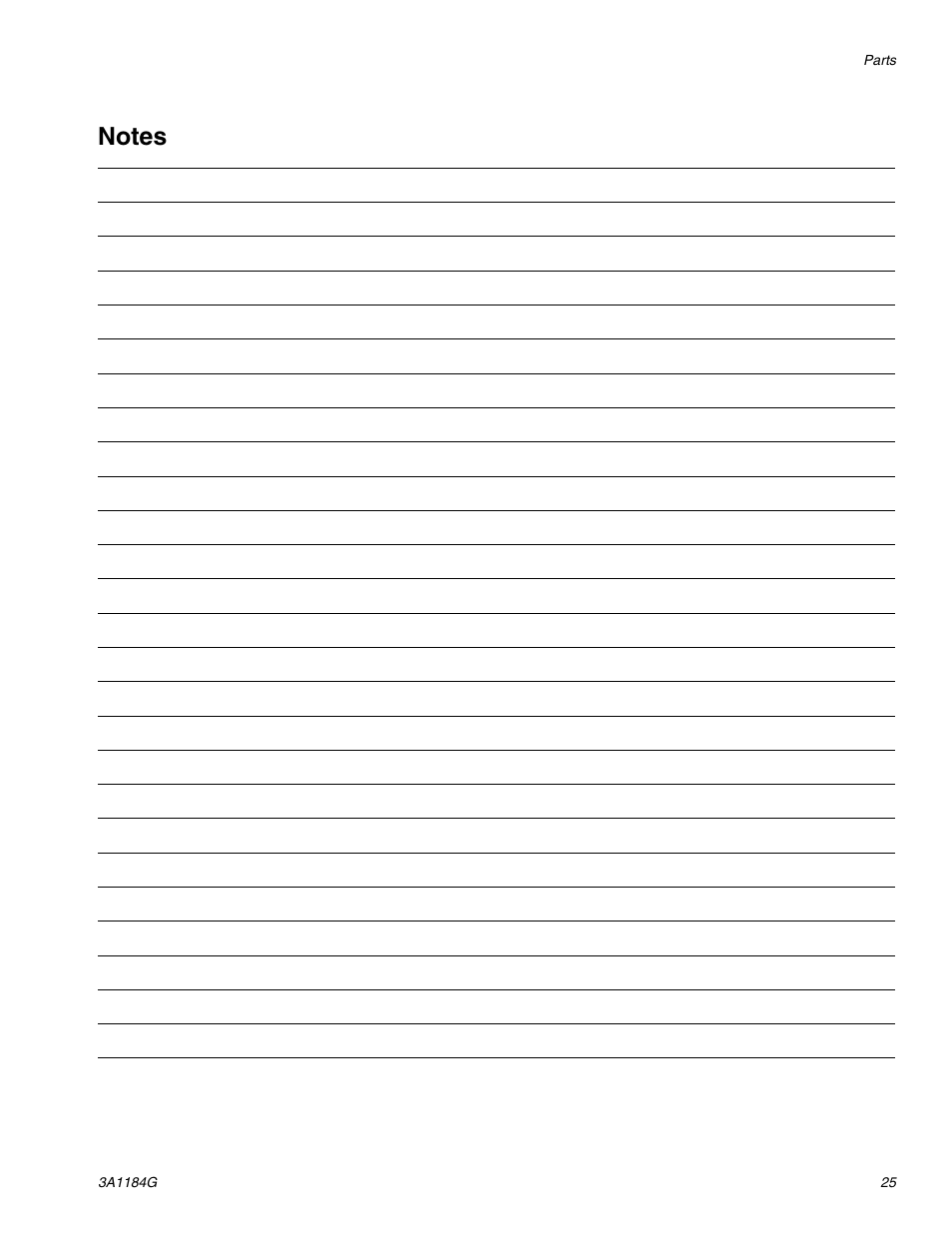 Notes | AIRLESSCO SL1100 User Manual | Page 25 / 34