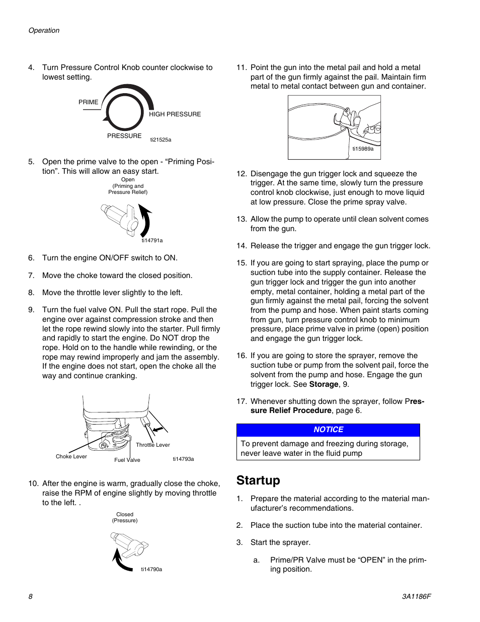 Startup | AIRLESSCO GS800 User Manual | Page 8 / 28