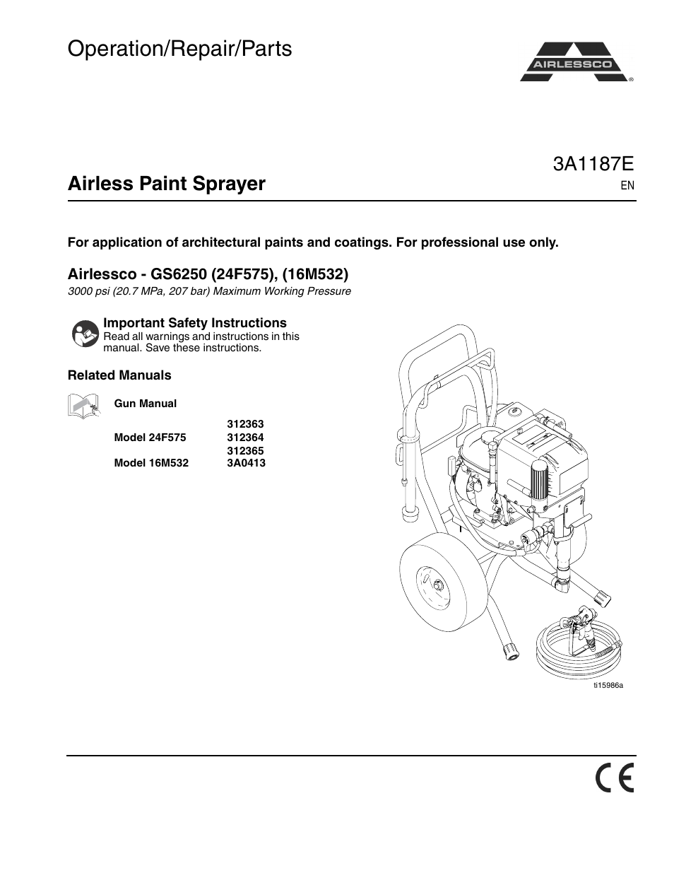 AIRLESSCO GS6250 User Manual | 32 pages