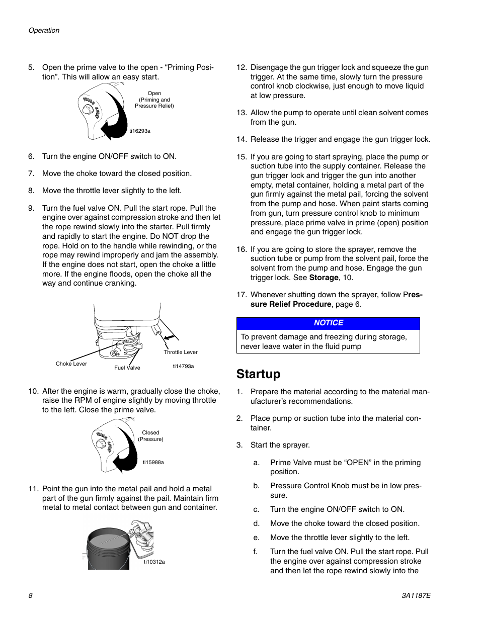 Startup | AIRLESSCO GS6250 User Manual | Page 8 / 32