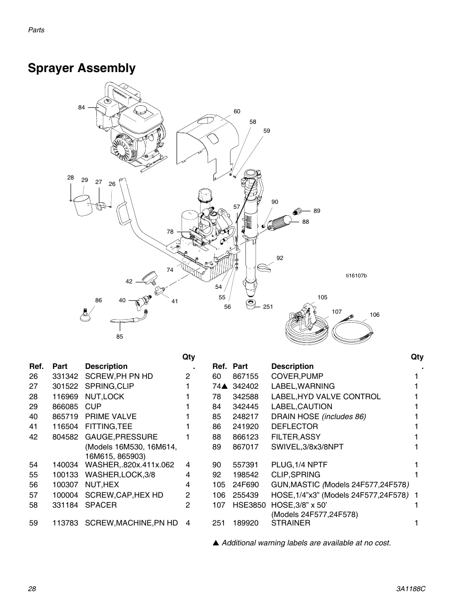 Sprayer assembly | AIRLESSCO HSS9000 User Manual | Page 28 / 32