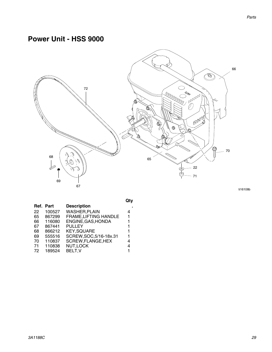 Power unit - hss 9000 | AIRLESSCO HSS9000 User Manual | Page 29 / 32