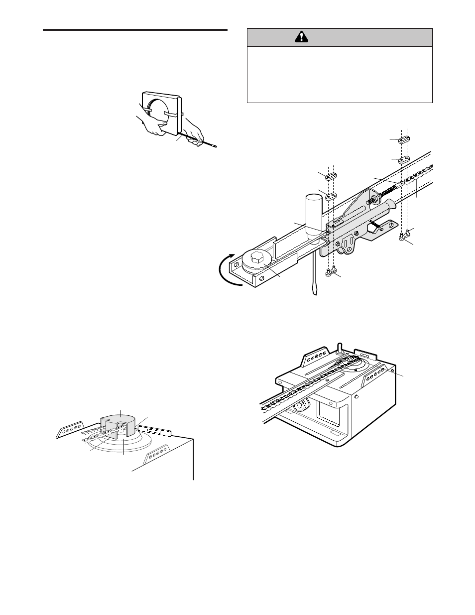Warning, Assembly step 4 | Chamberlain POWER DRIVE PD200 User Manual | Page 10 / 40