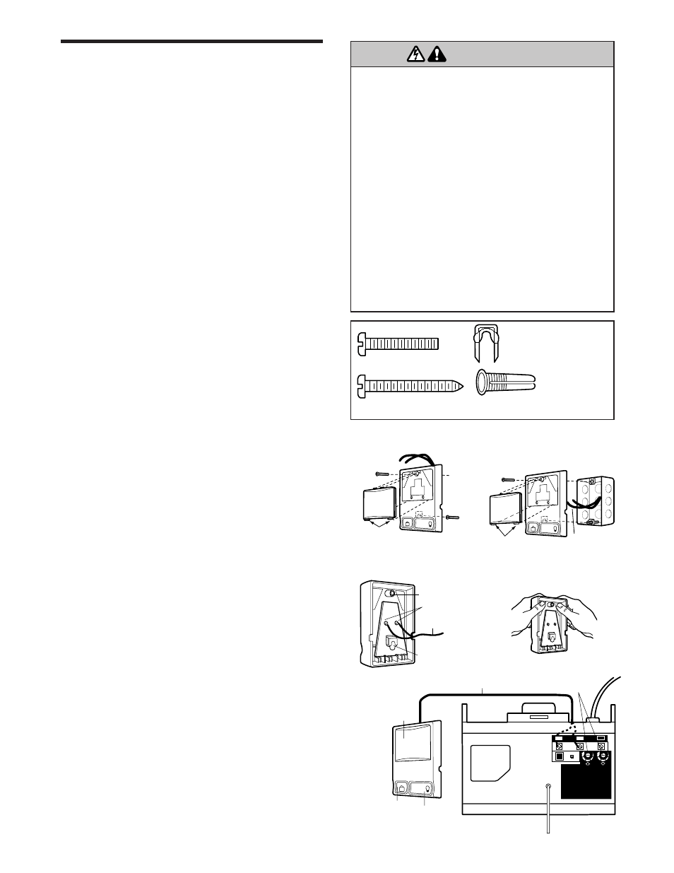 Install the door control, Warning, Installation step 6 | Chamberlain POWER DRIVE PD200 User Manual | Page 18 / 40