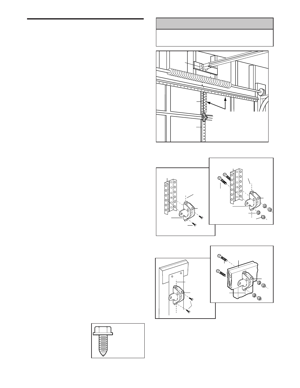 Fasten the door bracket, Caution, Installation step 11 | Chamberlain POWER DRIVE PD200 User Manual | Page 24 / 40