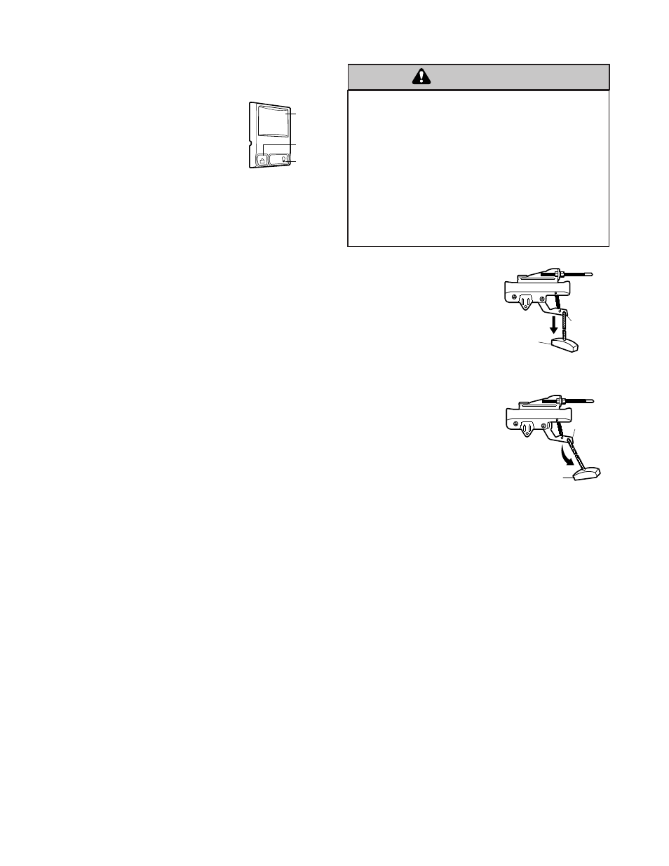 Using the wall-mounted door control, To open the door manually, Warning | Chamberlain POWER DRIVE PD200 User Manual | Page 32 / 40
