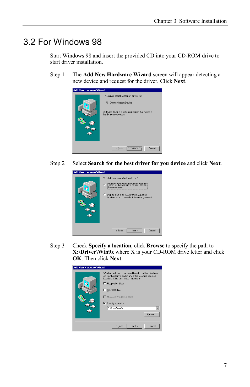 2 for windows 98 | Airlink AML001 User Manual | Page 10 / 78