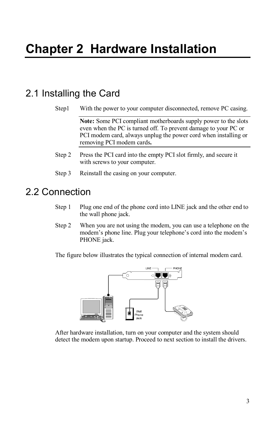 Chapter 2 hardware installation, 1 installing the card, 2 connection | 1 installing the card 2.2 connection | Airlink AML001 User Manual | Page 7 / 78