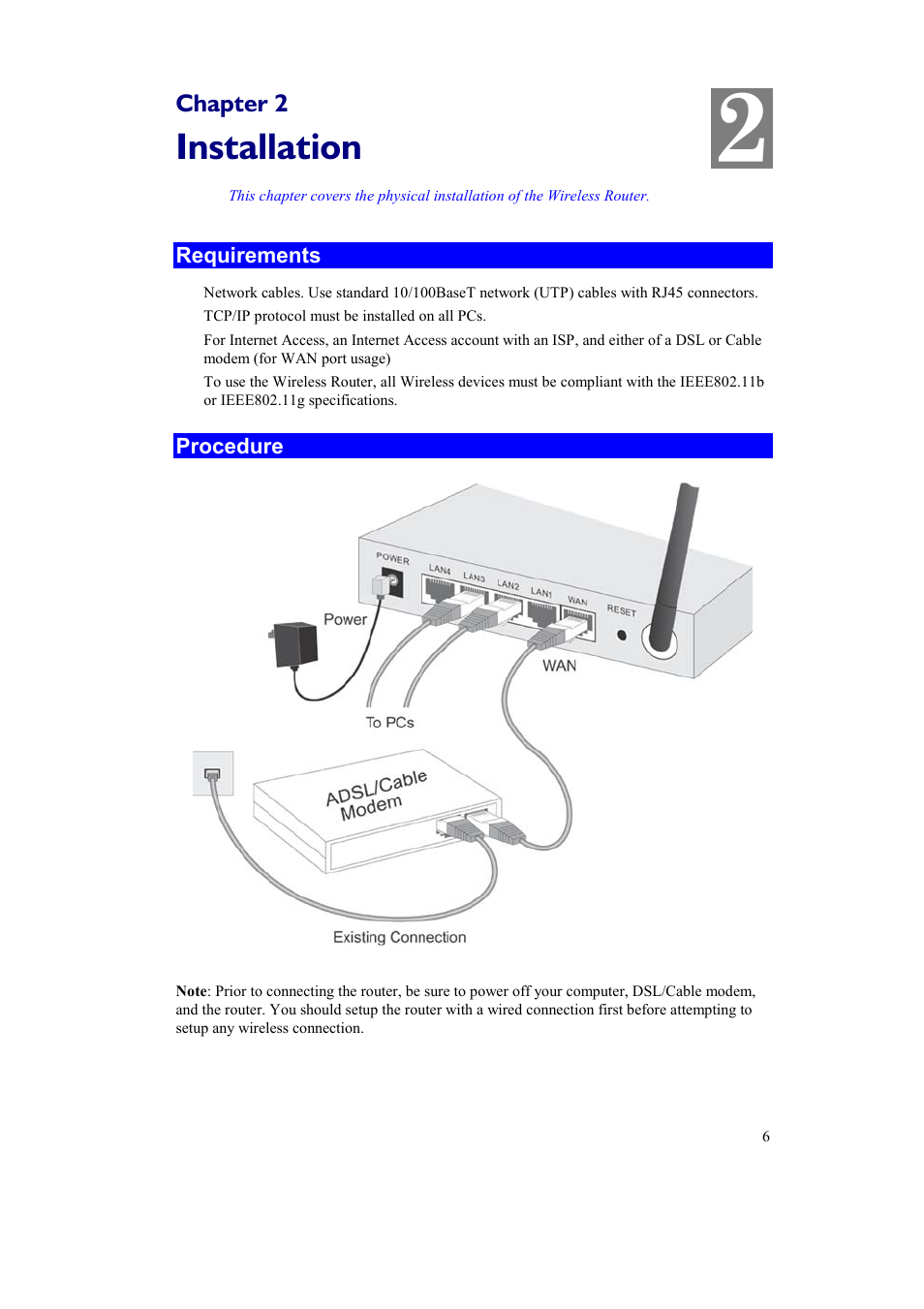 Installation | Airlink AR315W User Manual | Page 10 / 96