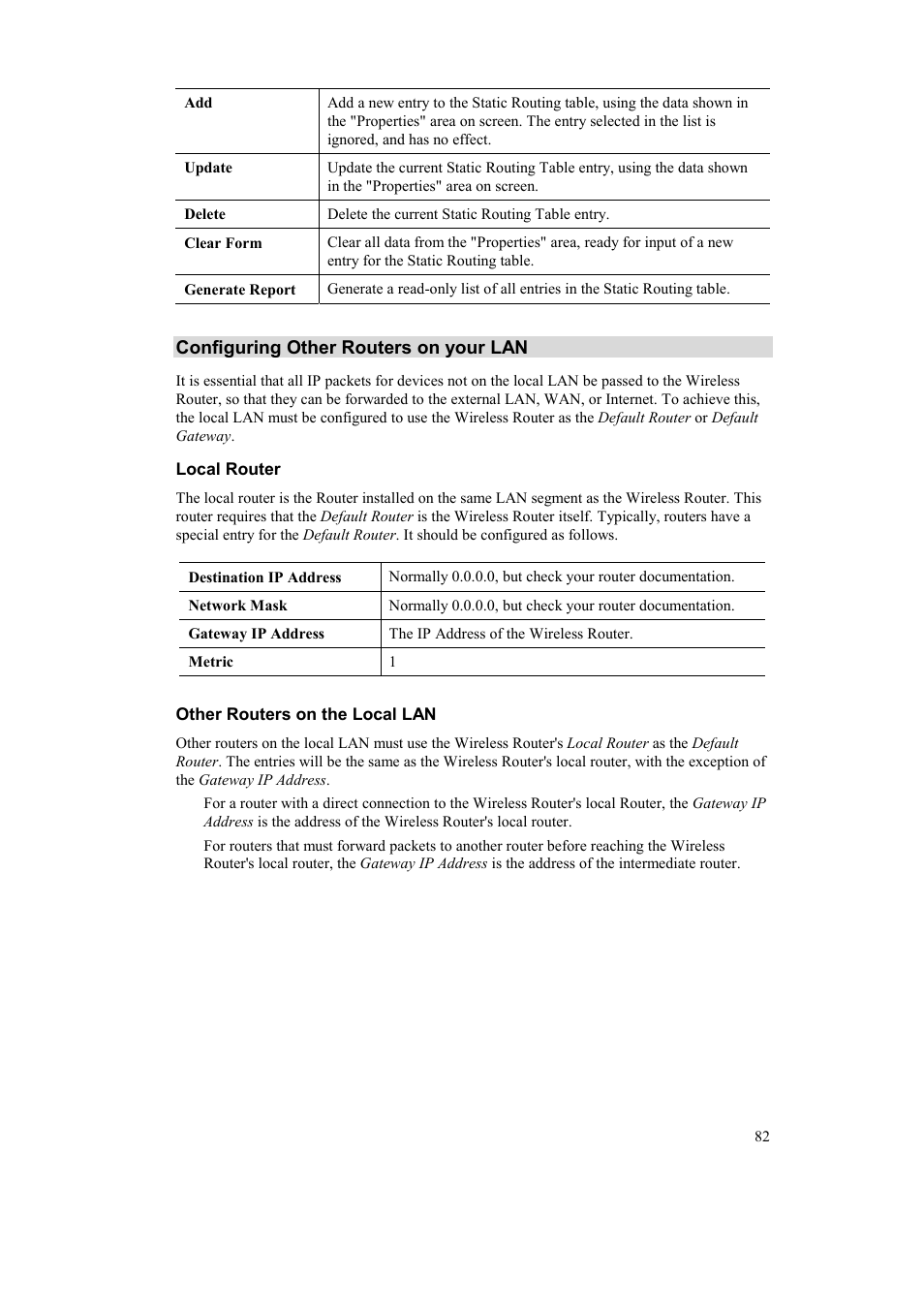 Configuring other routers on your lan | Airlink AR315W User Manual | Page 86 / 96