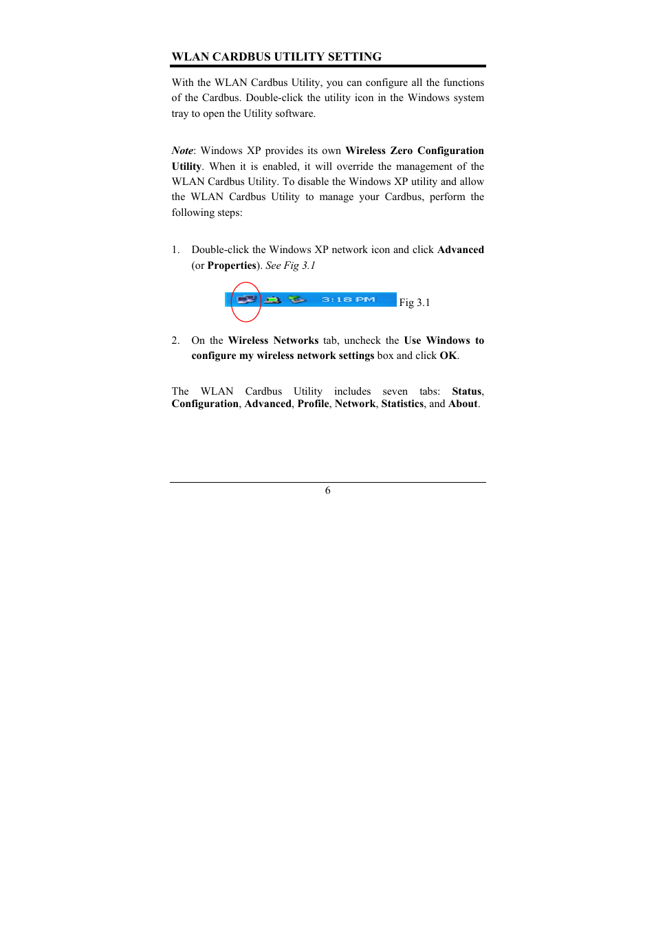 Wlan cardbus utility setting | Airlink AWLC011 User Manual | Page 12 / 26
