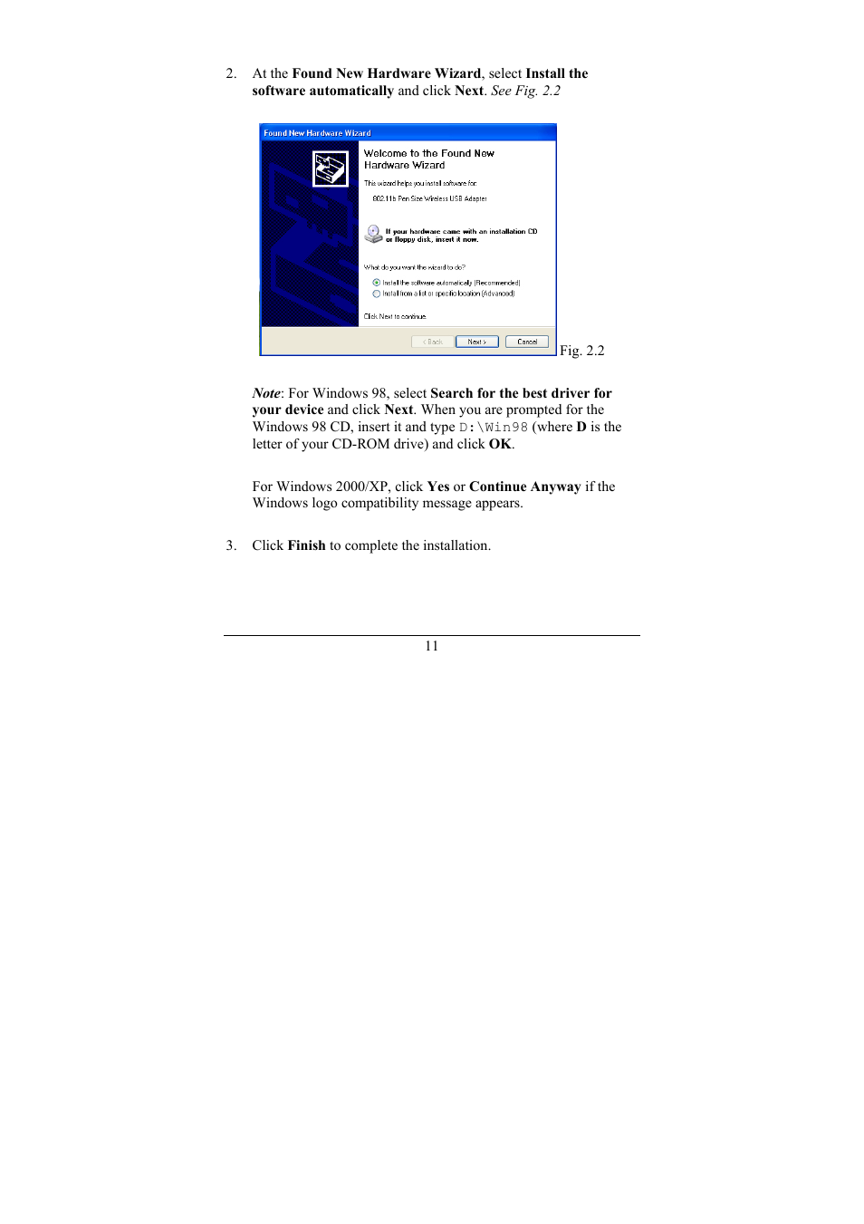 Airlink AWLL017 User Manual | Page 11 / 25