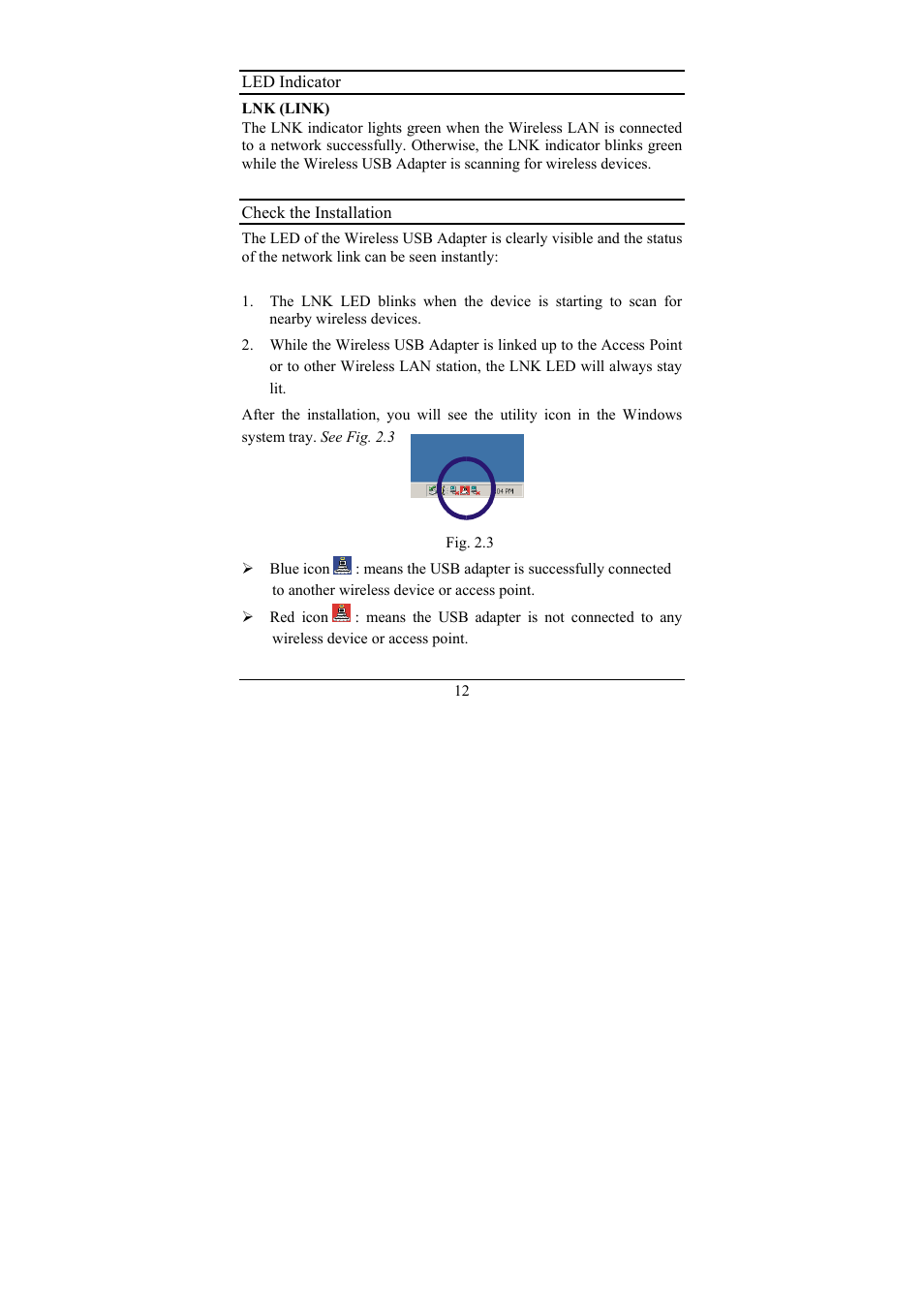 Led indicator, Check the installation | Airlink AWLL017 User Manual | Page 12 / 25