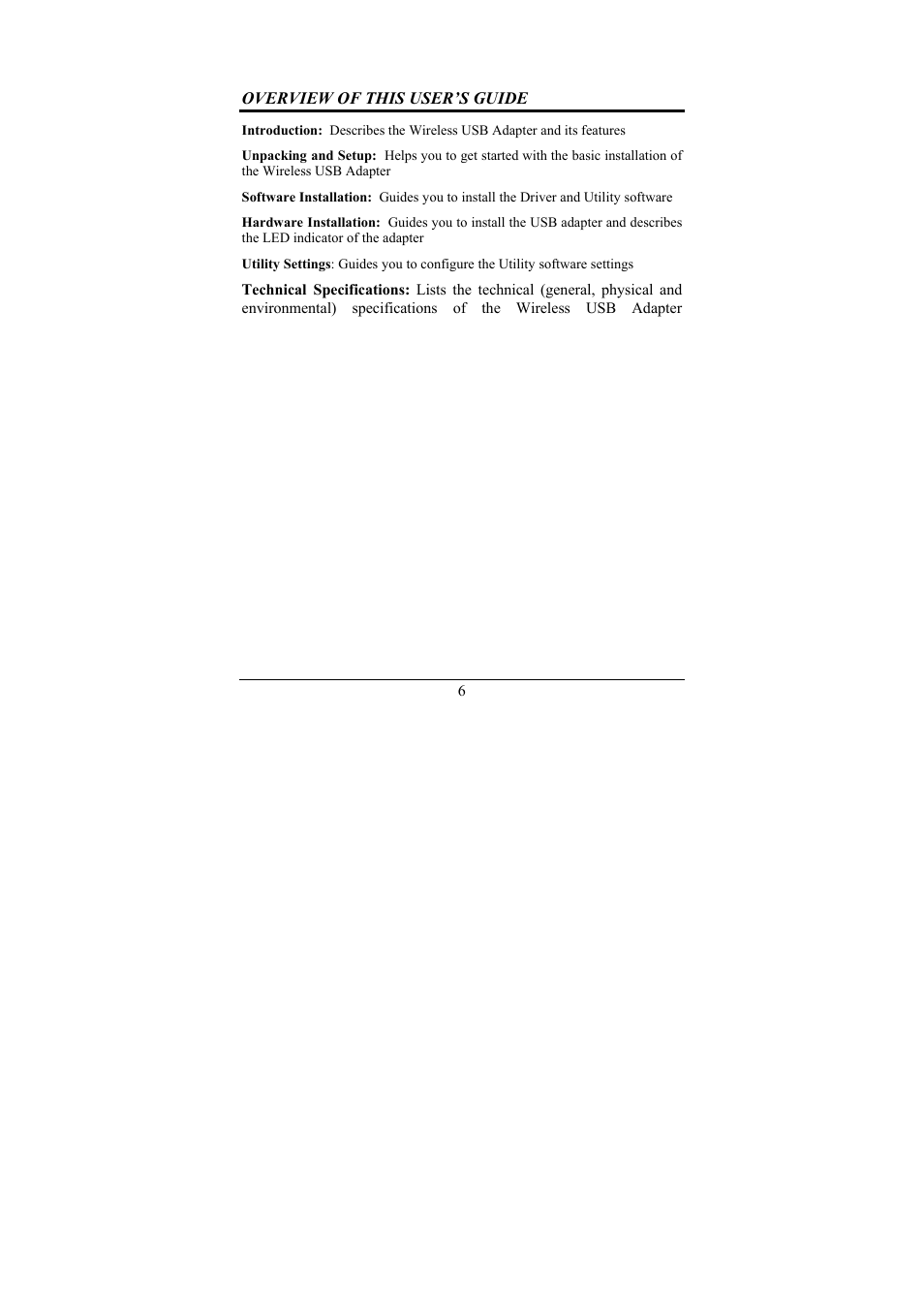 Overview of this user’s guide | Airlink AWLL017 User Manual | Page 6 / 25