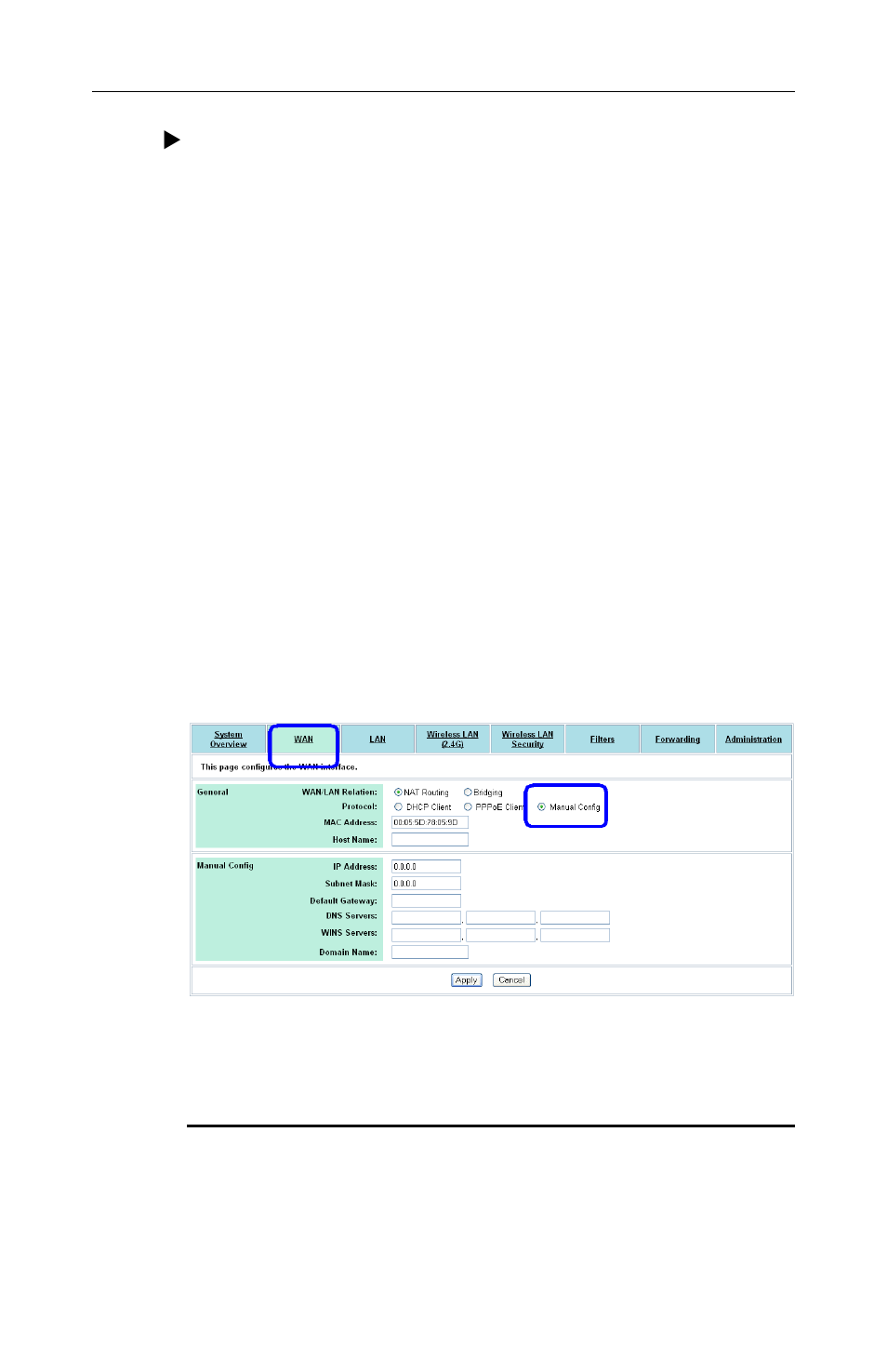 4 wan configuration – bridge mode | Airlink RT210W User Manual | Page 36 / 64